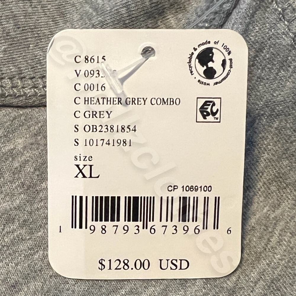Free People Final Call Embroidered Hoodie Heather Grey Combo XL - Picture 7 of 8